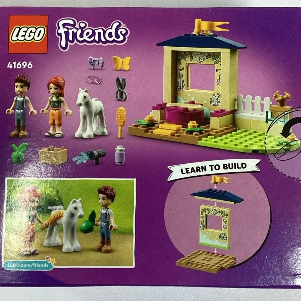 Lego Friends Pony Washing Stable Kit 41696 Building Toy Mia Daniel Minifig New
